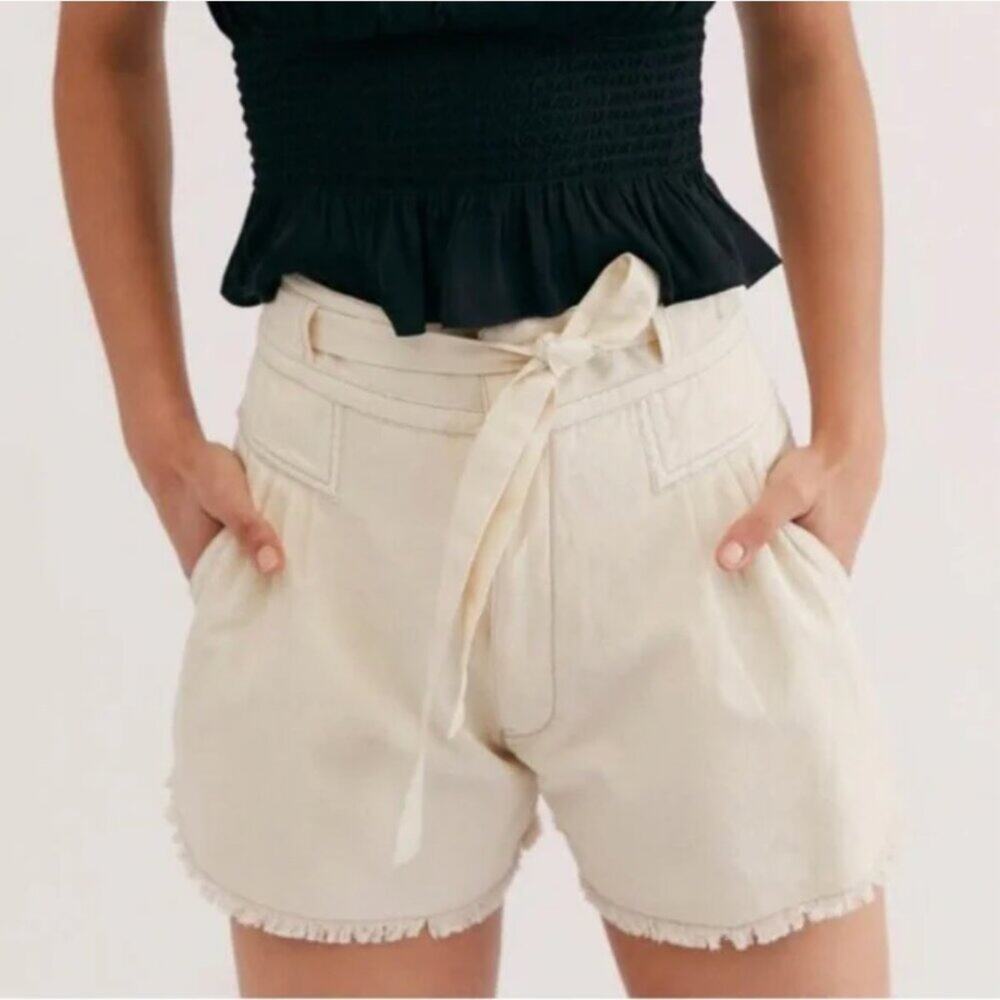 Free People One Penny Shorts in Alabaster